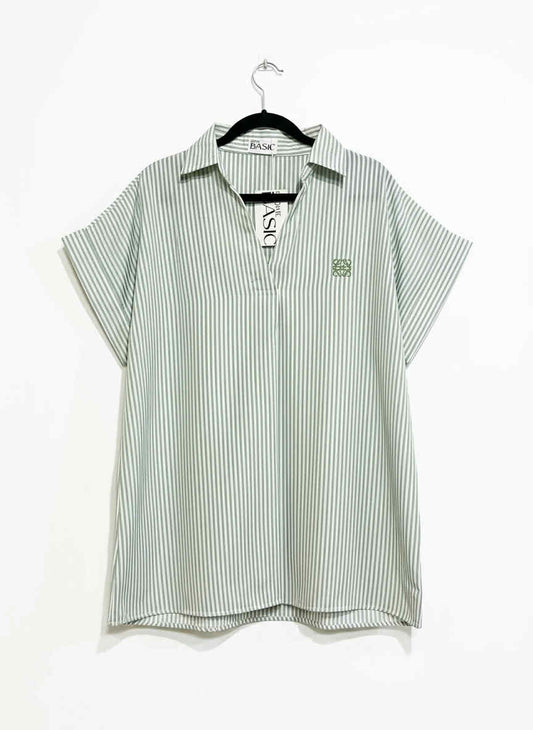 Striped Collared Blouse