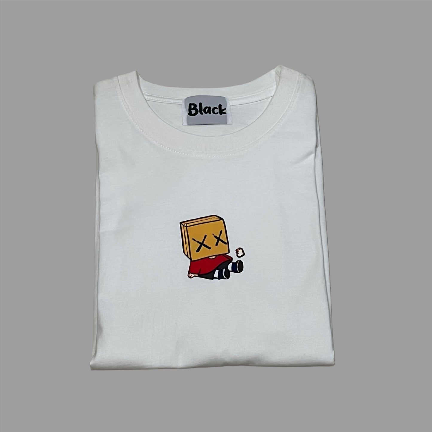 Minimalist Cartoon Box Head Tee