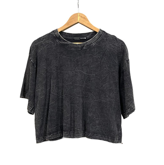 Acid-washed Oversized Crop Tee