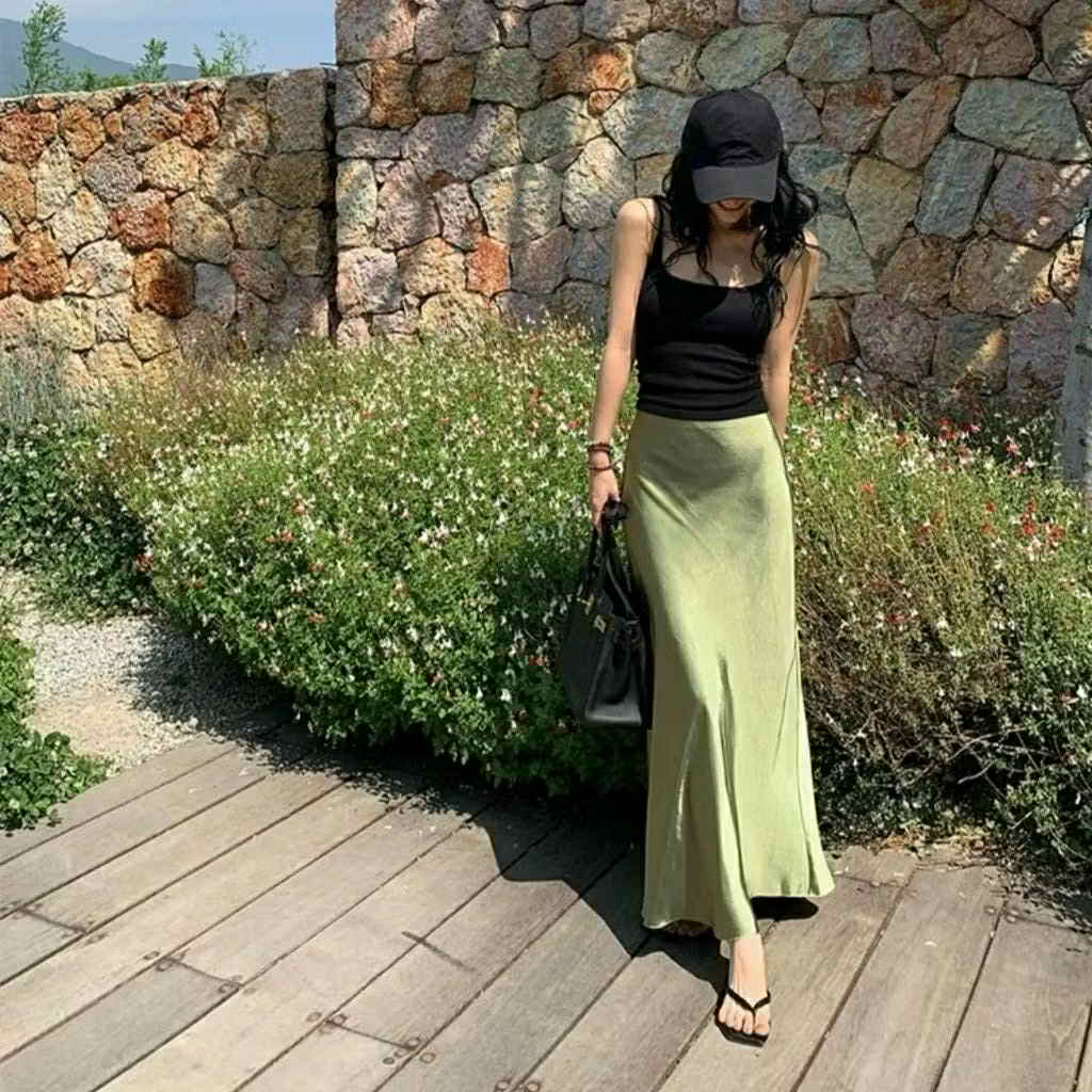 Satin Maxi Skirt